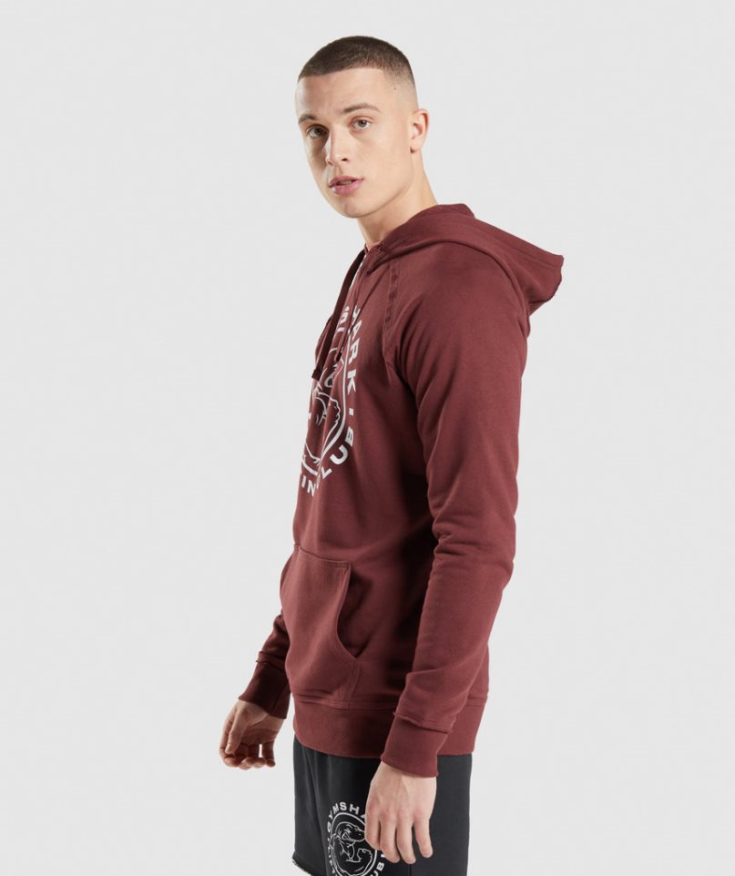 Men's Gymshark Legacy Hoodie Brown | CA 70D315